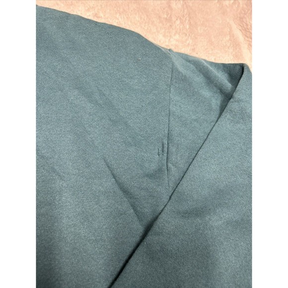 Vintage 90s Green Blank Sweatshirt Crewneck Faded Heavyweight Men’s Size Large - Picture 6 of 11